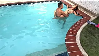 I FIND MY step SISTER-IN-LAW SITTING BY THE POOL AND I CAN'T HELP WANTING TO FUCK HER RICH AND TIGHT LATIN MILF PUSSY