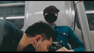 Shy boy agrees to film with me while I jerk him off and suck him in the subway