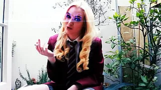 18 Year Old British Redhead Sucks & Swallows Cum