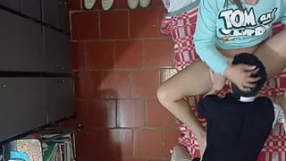 Beautiful sucks my dick until I squirt in my mouth.