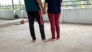 Neighbor's beautiful wife standing on the terrace was and then pained by her nose XXX Bhabhi Sex