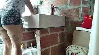 This is how he fucks himself on the terrace while the neighbors watch us having uncontrolled sex actor Juan Cock