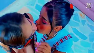 hot blowjobs from two kneeling latinas!