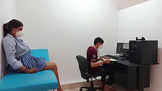 Perverted doctor fucks pussy of horny 18 year old teenager