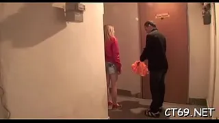 Ribald pussy aperture of a horny babe gets fucked in different poses