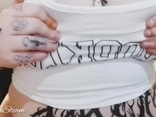 Tat Girl Hard Nipple Play