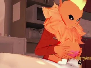 Flareon Boobjob + Cum-filled Tits Hentai