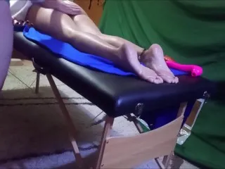 Amateur Foot Massage by CD Tranny with Spectacular Ass