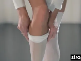 College Girl Dominates Friend with Strap-On Kink