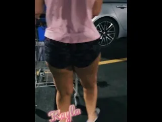 Hotwife in PJs Shopping at Walmart