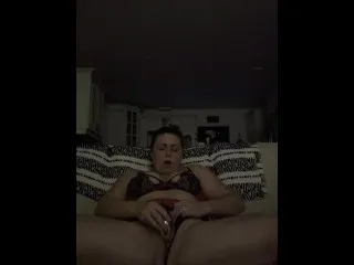 MILF's Explosive Vibe Suck & Orgasm