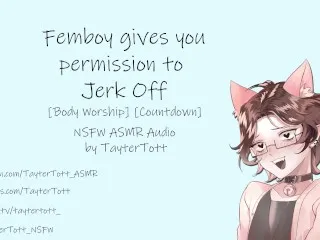 NSFW Femboy Jerks Off - Body Worship Countdown ASMR