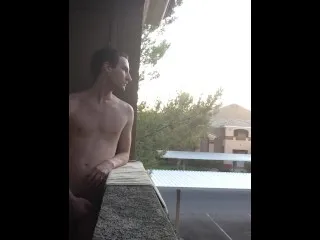 Public Jacking - Jack's Balcony Caught Action