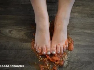 Barefoot Crushing: Tomatoes Squashed