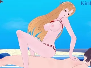 Intense Beach Sex - Asuna x Sword Art Online