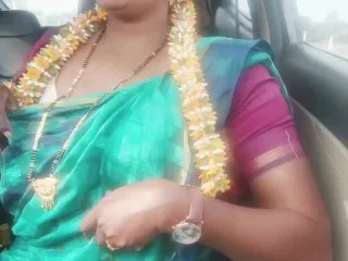 Telugu Stepdaughter In-Law Car Sex with Dirty Talks - Part 1, మామ కోడలు కార్ సరసాలు