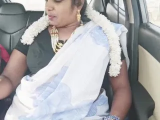 Telugu Aunt E2P1 Silk Car Sex, Dirty Talks