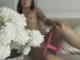 Tatted Teen Sanktor Masturbates, Small Tits