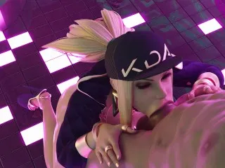 KDA Akali Clubgirl Oral [4K Hardcore]