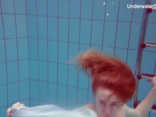 Russian Pornstar Poolside Nude Play