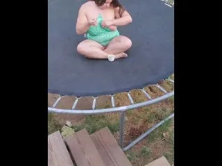 Trampoline Sexy Smoker Bounces - Hot Teaser!