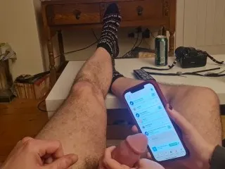 Boyfriend's Dick Used by GF on Phone