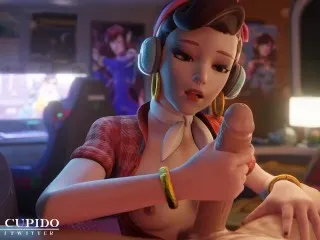 Dva & Big Dick Overwatch Grand Cupido Handjob