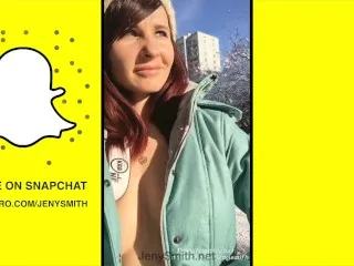 Jeny Smith's Snapchat - Public Flashing, Wet Pantyhose Thrill