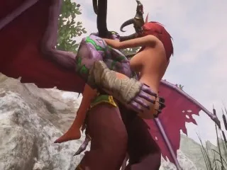 Illidan, Elf Carry & Fuck Redhead | Warcraft XXX Parody