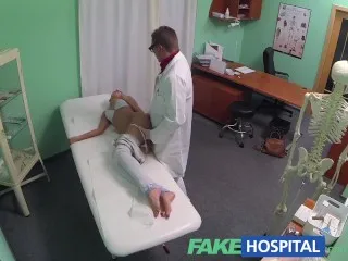 Brunette Nurse Craves Doctor's Big Dick Returning at Fake Hospital