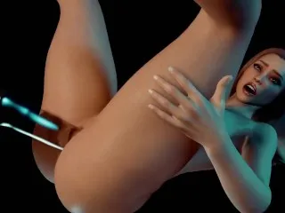 Anal Busty Girl & 3D Glass Dildo