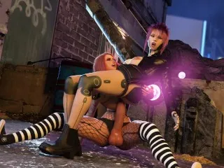 Cyberpunk City Futa Flick: Gia, Carolyne