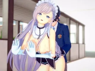 Azur Lane Belfast Hentai 3DCG Anime - Giant Tits