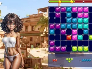 XHatihentai's Big-Boob Block Game Play