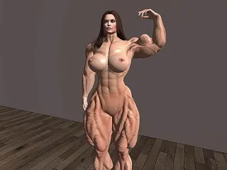 Nude Female Bodybuilder Pose - Second Life