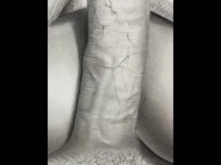 Big Tit Model (20) Fucked Hard by Huge Cock - Realistic Drawing