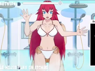 Rias Gremory Glass Shower Fuckfest - Hardcore Shower Sex