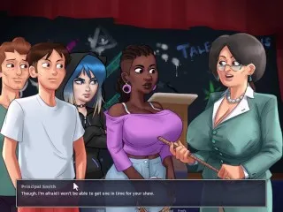 Blowjob by Miss Dewitt during Summertime Saga