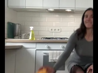 Sexy Stockings Kitchen Cleanup 🔥