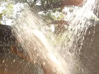 Sexy Beach Shower Scene