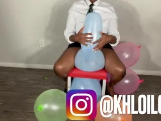 Khloi Loons Popping Balloons