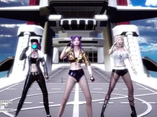 [MMD] CLC - K-Pop Stars Sexy Dance, Akali, Ahri, Kaisa, Seraphine, LoL KDA