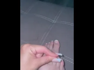 Teen Girl's Feet Humiliate Small Dick