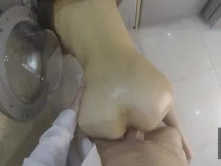 Russian Babe Trapped in Washer, Fucked Hard