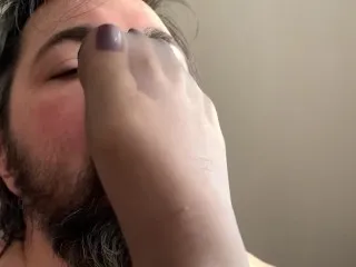 Footjob Milf Smells Nylons - Jerks Feet