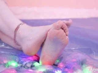 4K Glitter Foot Fetish: Intense Slower Feet Play