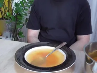 Disgusting Soup Feed Fetish