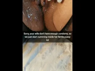 Deep Cum Inside Fertile Wife [Cuckold Snapchat]