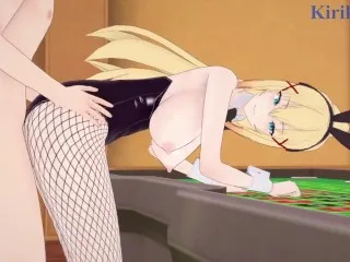 Intense Casino Sex with Bunny Girl & Darkness - KonoSuba Hentai