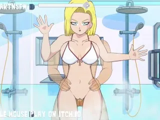 Android18 Creampie Shower Orgasm - HoleHouseGame